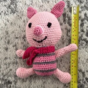 Handmade crochet piglet from Winnie the Pooh